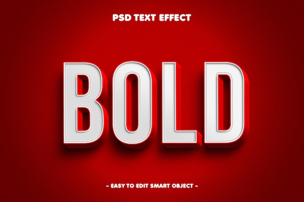 Free PSD bold text effect