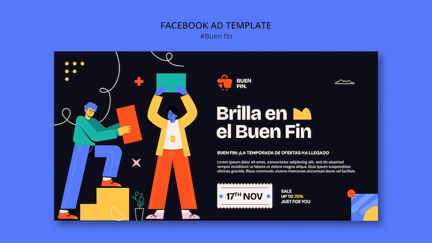 Free PSD buen fin template design