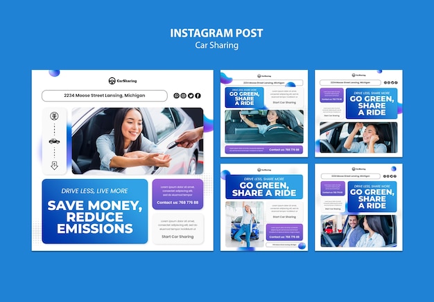 Free PSD car sharing template deisgn