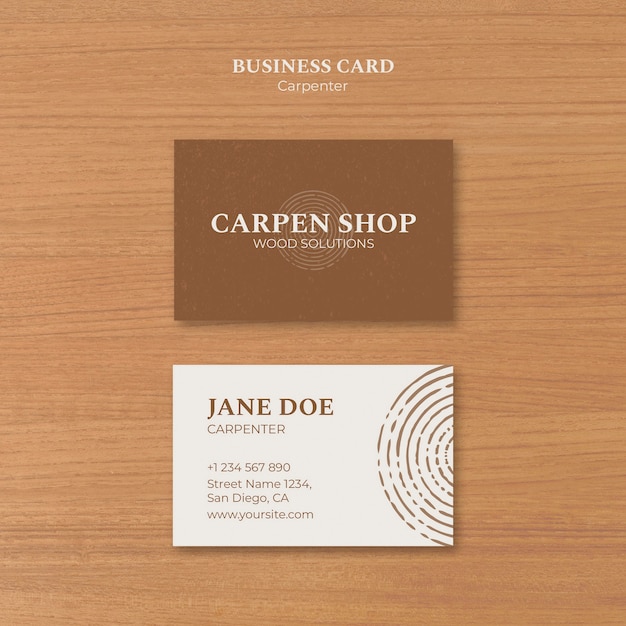 Free PSD carpenter template design