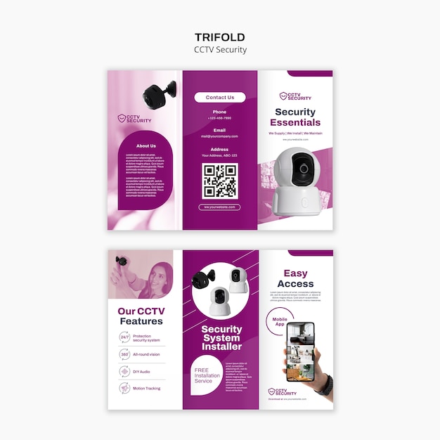 Free PSD cctv security template design