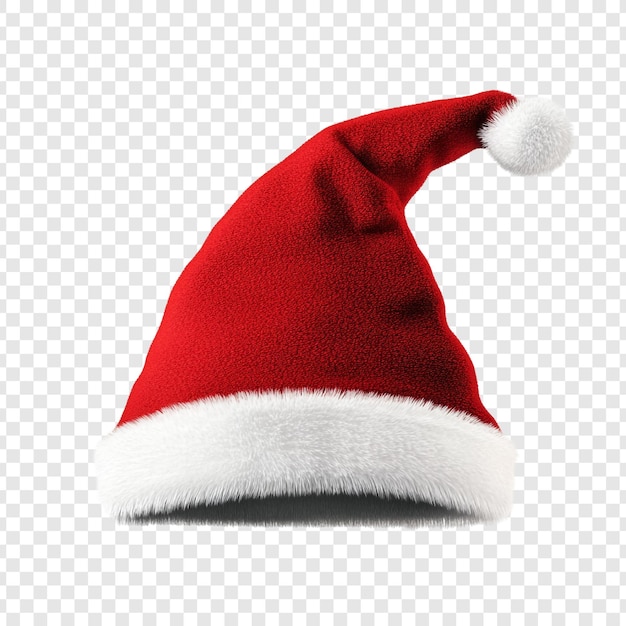 Free PSD classic santa hat festive red and white christmas accessory