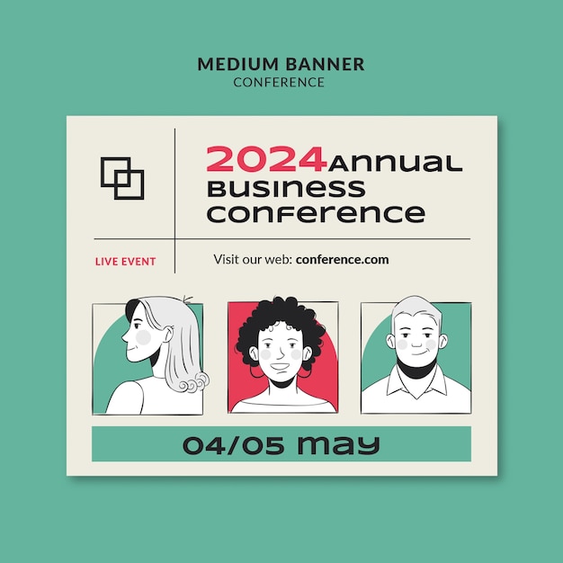 Free PSD conference template design