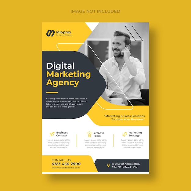 Free PSD creative business flyer or poster design template