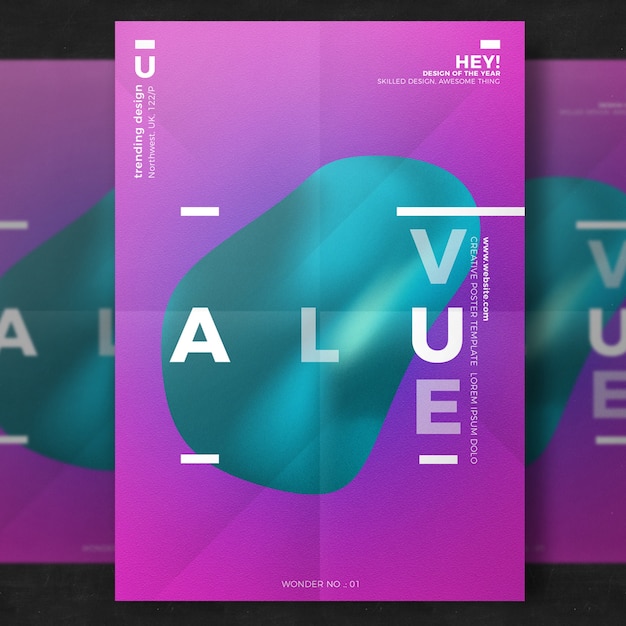 Free PSD creative poster template