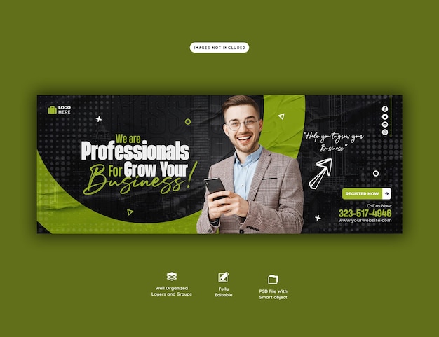Free PSD digital marketing agency and corporate facebook cover template