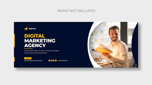 Free PSD digital marketing corporate facebook cover template