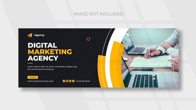 Free PSD digital marketing facebook cover page template