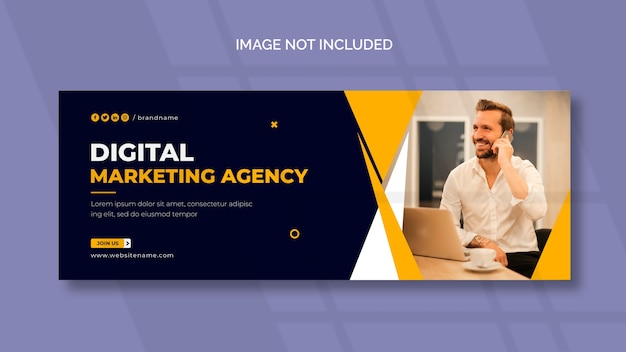 Free PSD digital marketing facebook cover page template