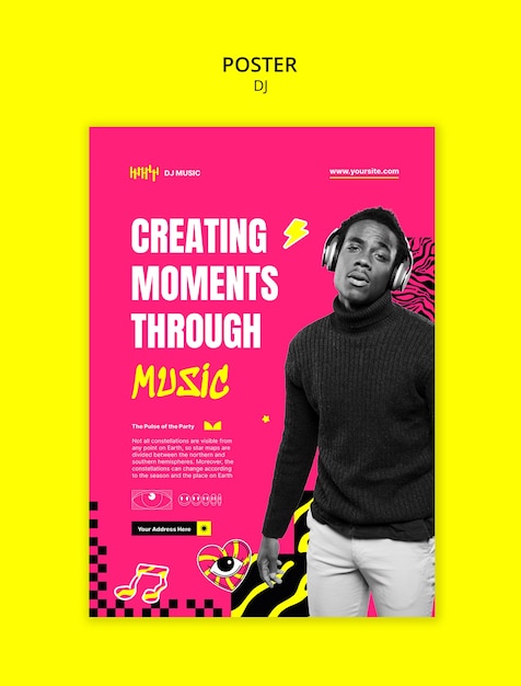 Free PSD dj template design