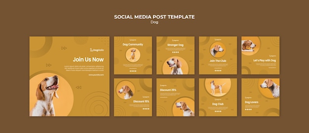 Free PSD dog lovers social media posts