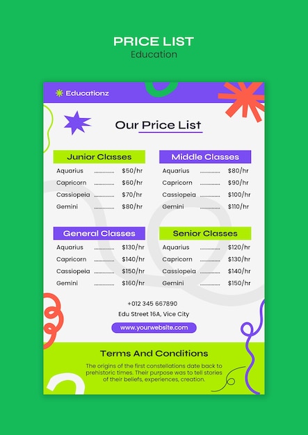 Free PSD educational offer template