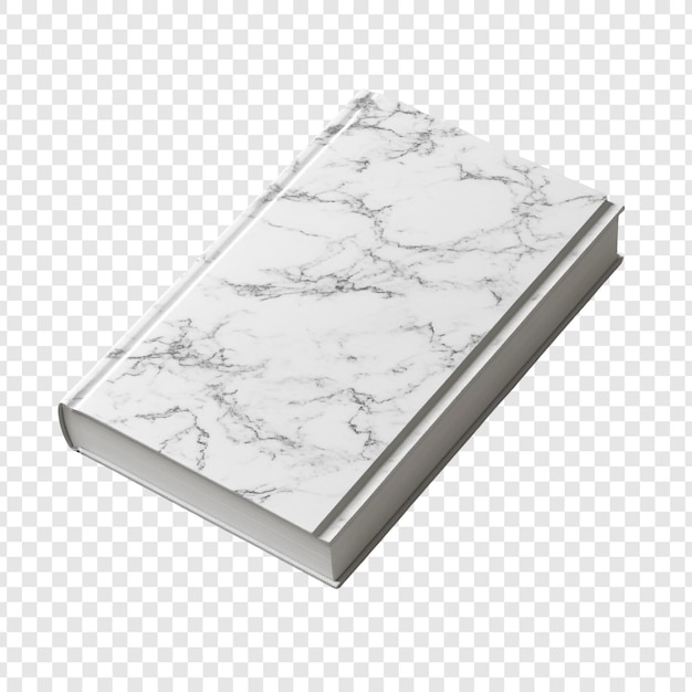 Free PSD elegant marble book cover design mockup