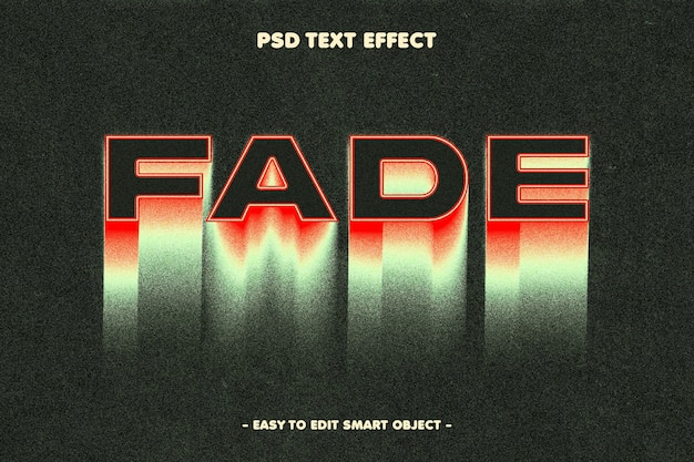 Free PSD faded grainy retro text effect