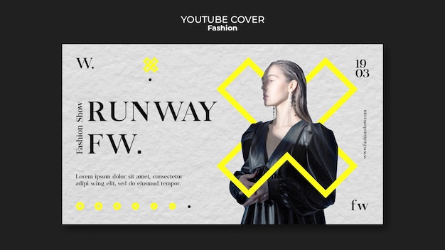 Free PSD fashion collection youtube cover