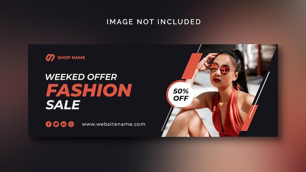 Free PSD fashion sales social media banner or social media template