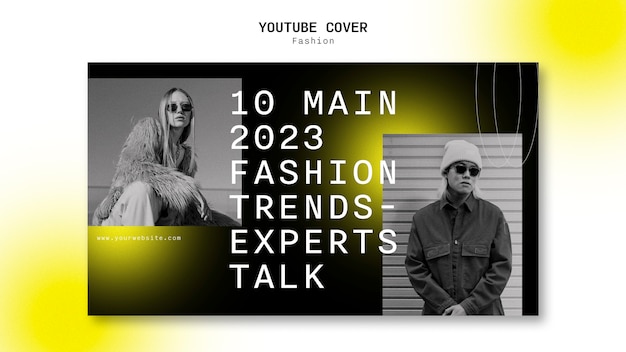 Free PSD fashion trends youtube cover