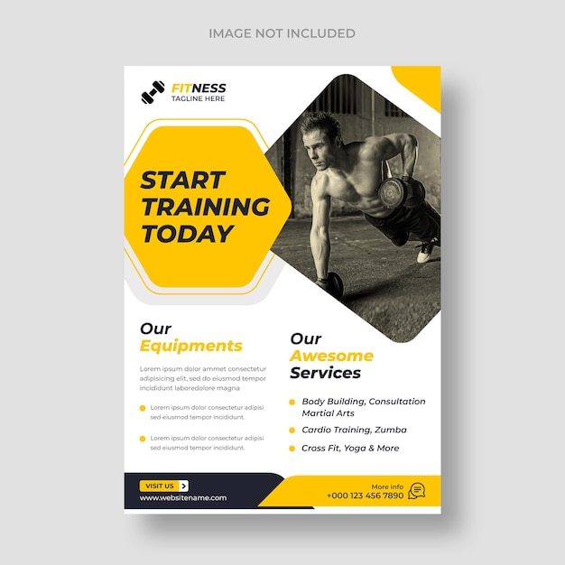 Free PSD fitness flyer template
