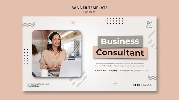 Free PSD flat design business template