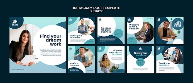 Free PSD flat design business template