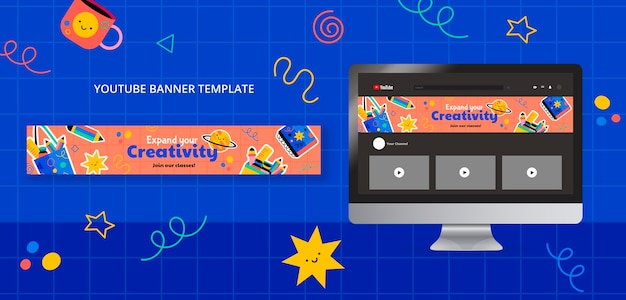 Free PSD flat design graphic design template