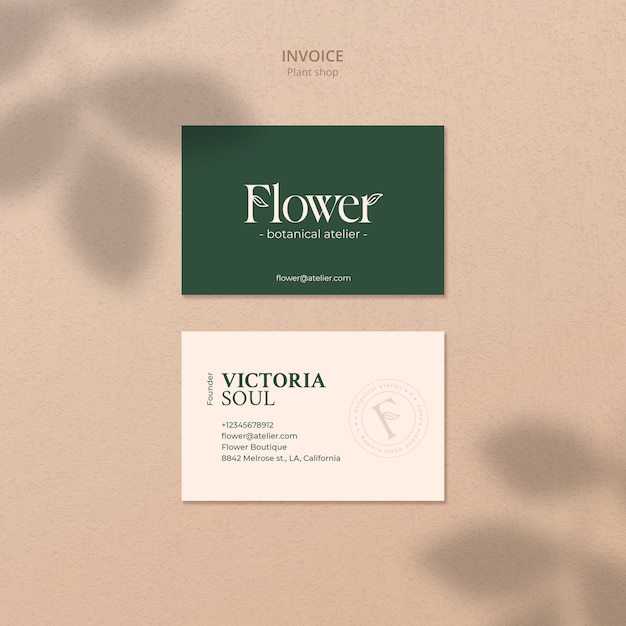 Free PSD flat design plant shop template