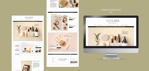 Free PSD flat design product catalog web template