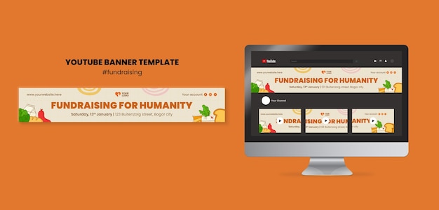 Free PSD fundraising  template design