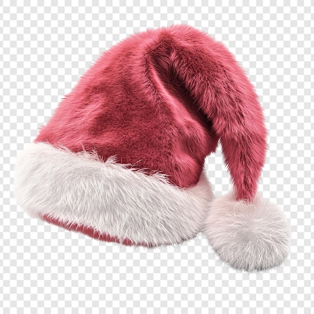 Free PSD furry red santa hat christmas festive accessory