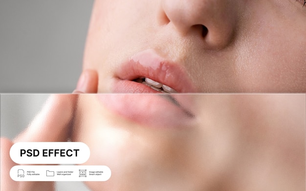 Free PSD glass distortion photo effect