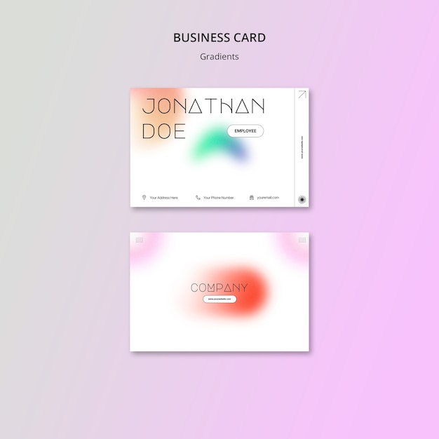 Free PSD gradient style business card template