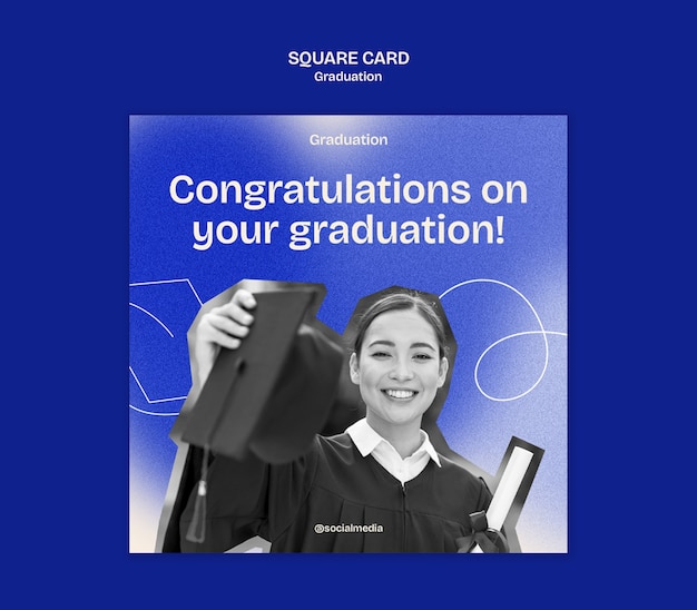 Free PSD graduation  template design
