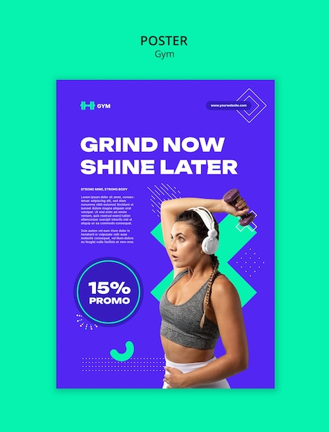 Free PSD gym workout template