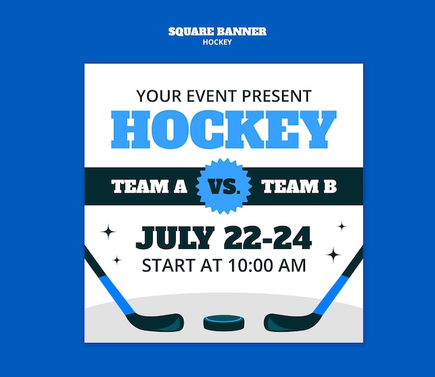 Free PSD hockey template design