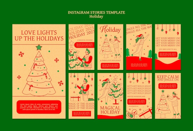 Free PSD holiday template design