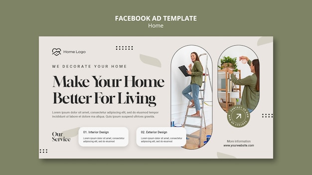 Free PSD home interior template design