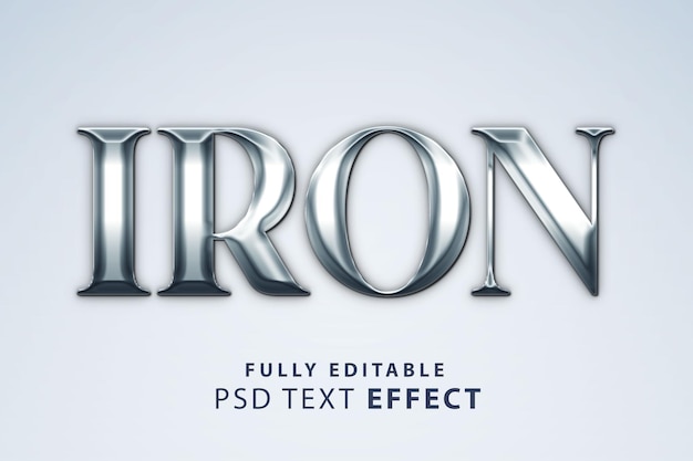 Free PSD iron style psd text effect