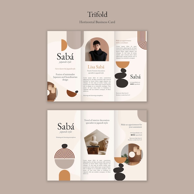 Free PSD japandi template design