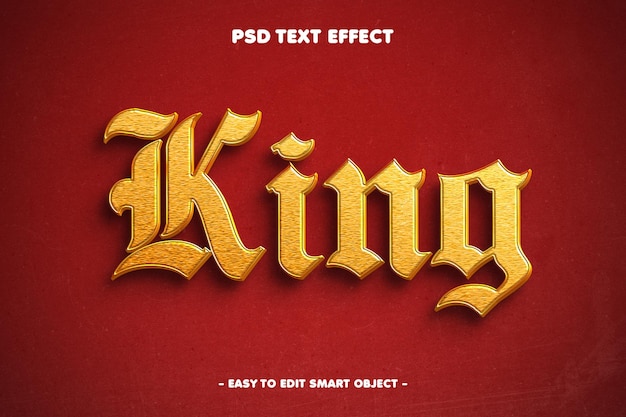 Free PSD king text effect