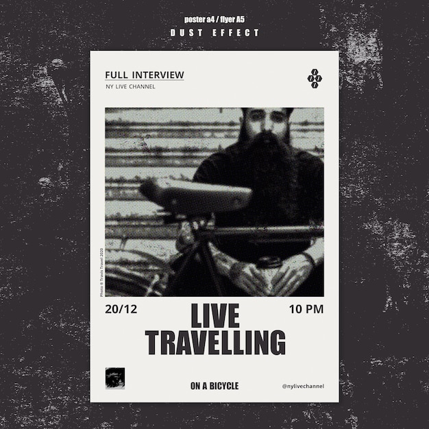 Free PSD live travelling poster template