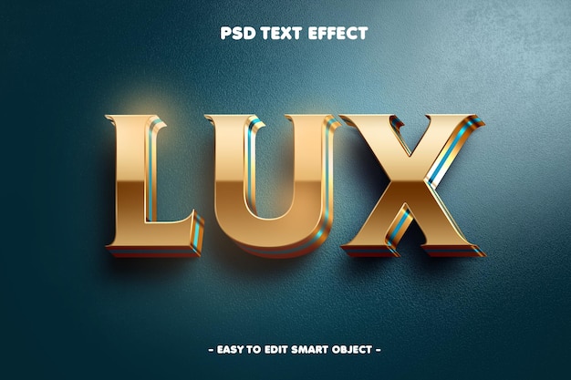 Free PSD lux gold editable text effect