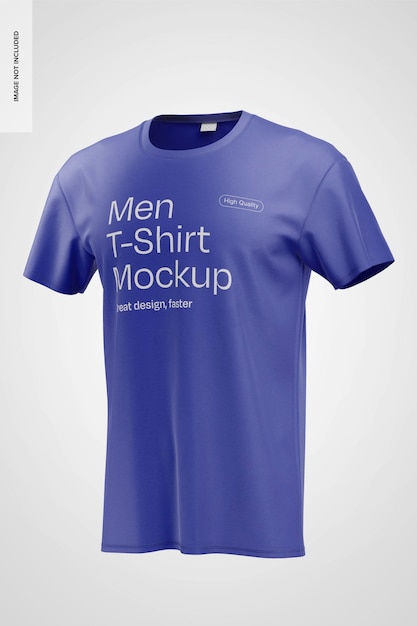 Free PSD men t shirt mockup front view