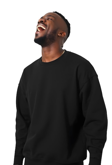 Free PSD middle age black man portrait isolated