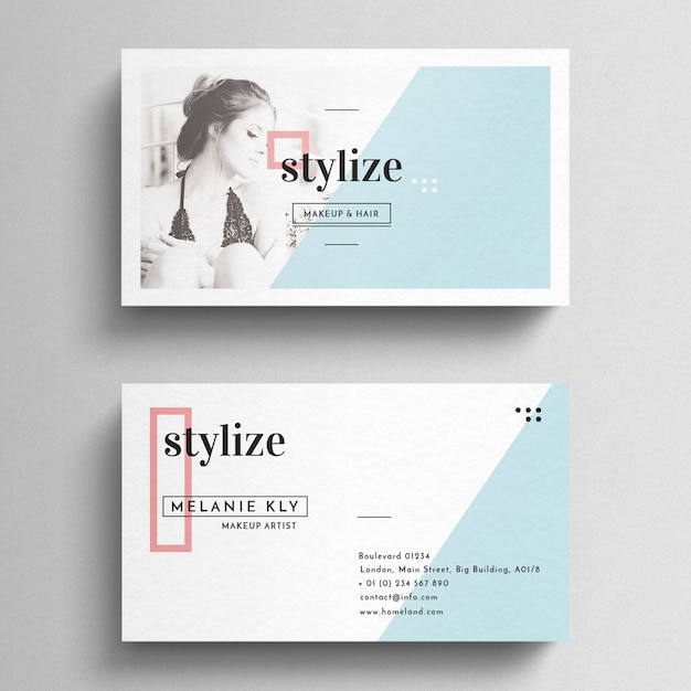 Free PSD minimal clean business card tempalte