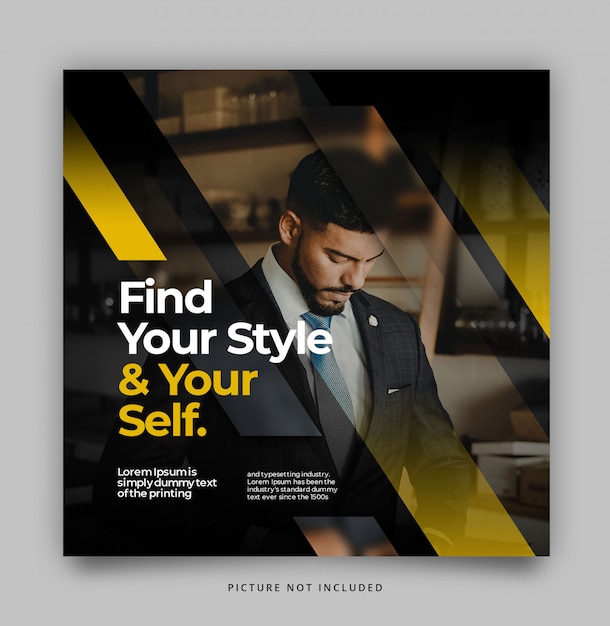 Free PSD modern dynamic instagram post feed template