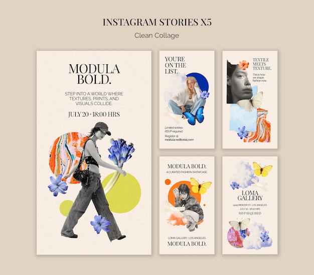 Free PSD modula bold fashion showcase instagram stories