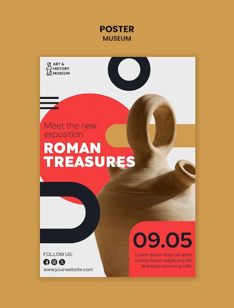 Free PSD museum template design