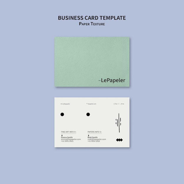 Free PSD paper texture business card design template
