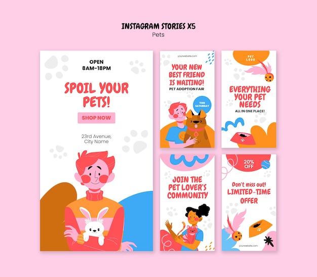 Free PSD pets template design