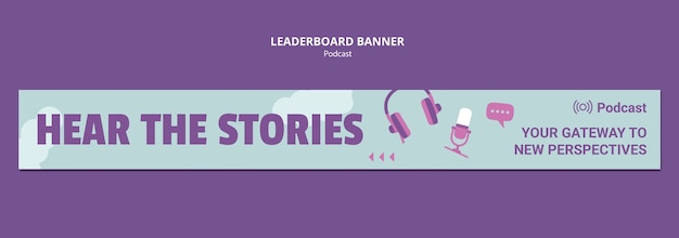 Free PSD podcast template design